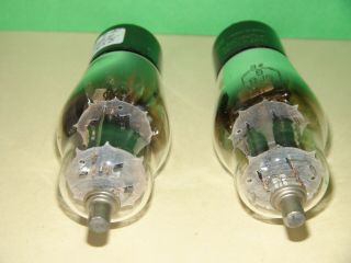 Matched Pair National Union Military JAN CNU 6F8G Vacuum Tubes Very Strong 3