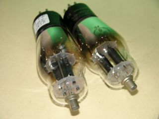 Matched Pair National Union Military JAN CNU 6F8G Vacuum Tubes Very Strong 4