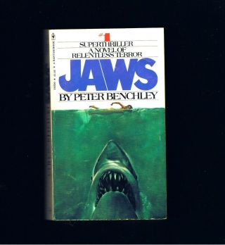Vintage Horror Movie Tie - In Jaws Steven Spielberg Shark Week Ex Cond