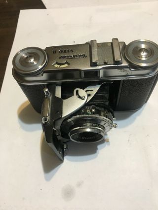 Vintage Voigtlander Vito Ii 35mm Camera Color Skopar 50mm With Leather Case.