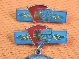 Vintage East German Germany Friendship Medal Order Badge Pin 2