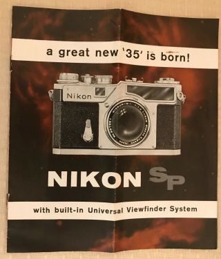 Vintage Nikon Sp 35mm Camera Booklet Tokyo Japan Universal Viewfinder System