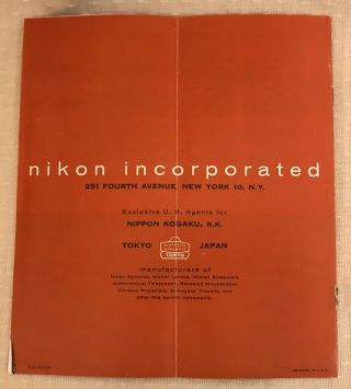 Vintage Nikon SP 35mm Camera Booklet Tokyo Japan Universal Viewfinder System 4