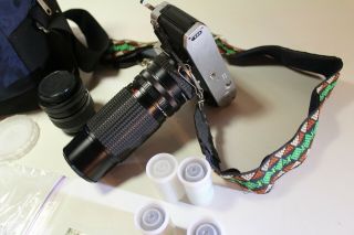 Vintage Canon AE - 1 Program 35mm Camera Set Case Assessories Japan 7