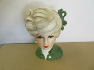 Vintage Lady Head Vase Napco Ware C8496