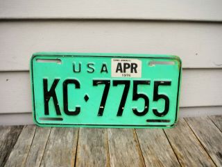 Vintage 1976 U.  S.  A Usa License Plate Diplomat? Government Neat Nr