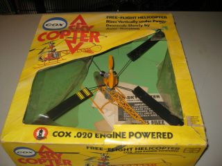 Vintage Cox.  020 Sky Copter 7100 Helicopter 1974 Flight Helicopter