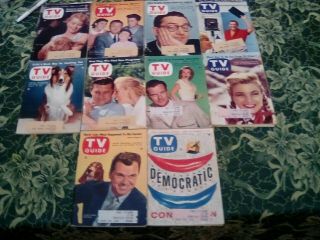 Vintage Tv Guides.  All 10 Issues From June 9,  1956 Through Aug.  17,  1956.