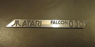 Atari FALCON 030 Logo / Sticker / Badge brushed aluminum 100 x 10 mm [288b] 2