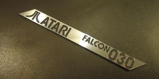 Atari FALCON 030 Logo / Sticker / Badge brushed aluminum 100 x 10 mm [288b] 3