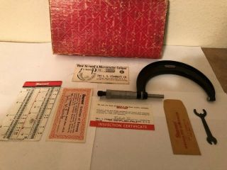 Vintage Starrett No.  436 3 - 4 " Outside Micrometer