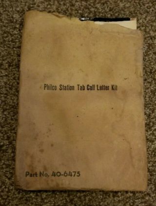 Vintage Philco 40 - 195 Instructions & Call Letter Tabs Booklet