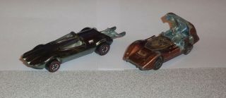 2 Vintage Hot Wheels Redline " Swingin Wings And Mcclaren M6a " Parts And Repairs
