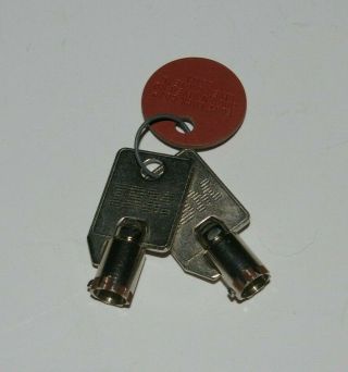 Set Of 2 Vintage Ibm Computer Tubular Key Lock Keys