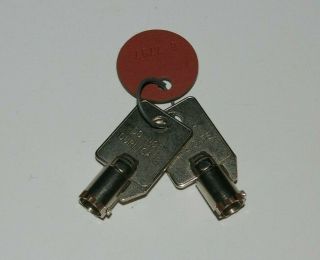 Set of 2 Vintage IBM Computer Tubular Key Lock Keys 4