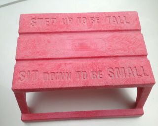 Vintage Empire Kids Child Stool Step Up To Be Tall Sit Down To Be Small Red