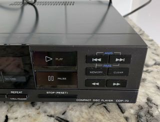 Vintage Sony CDP - 70 Digital Single Compact Disc CD Player,  and 4