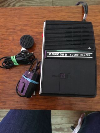 Vintage Concord Sound Camera Model F20 6volt Mike Power Cord Too