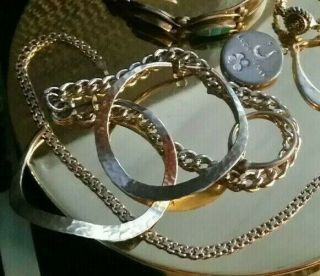 64g STERLING SILVER 925 - Rings - Bracelets - Earrings VTG SCRAP/Wear  4