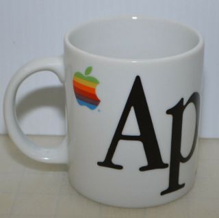 Vintage Macintosh Apple Computer Coffee Mug / Tea Cup With Rainbow Mac Logo