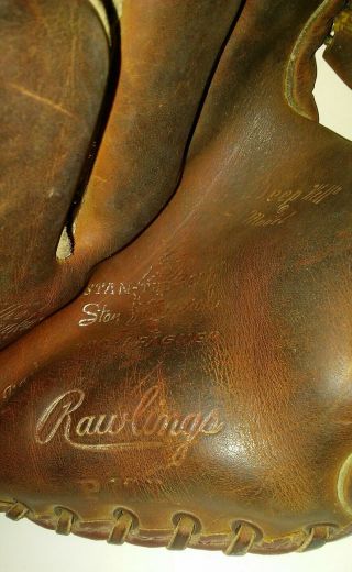 Vintage Rawlings Stan Musial Pml 3 Finger Left Handed Throw Baseball Glove Mitt