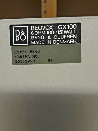 Bang & Olufsen Beovox CX100 Passive Speakers White Type 6343 7