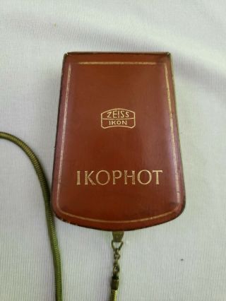 Vintage Zeiss Ikon Ikophot Hand Held Camera Light Meter in Case with Chain 4