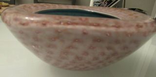 VINTAGE MURANO GLASS ASH TRAY/BOWL Pink ? Candy Dish 2
