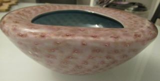 VINTAGE MURANO GLASS ASH TRAY/BOWL Pink ? Candy Dish 3