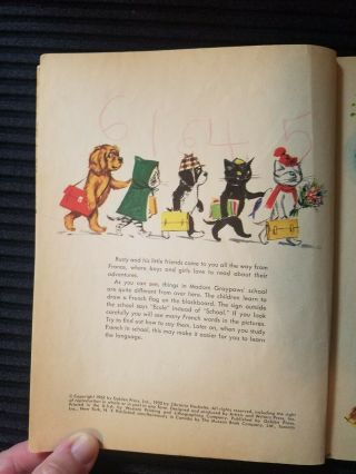 Vintage Little Golden Book Rusty Goes To School 479 1962 1st ed. 4