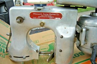 Vintage Minneapolis J175 Portable Bag Closing Sewing Machine Heavy - Duty Closer 8