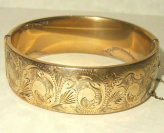 9ct Rolled Gold Bangle Bracelet Ladies Vintage