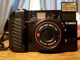 Canon Sure Shot (af35m Ii) 35mm Film Camera With Case And Strap