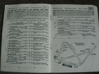 vintage Kempton park horse racing programme 4