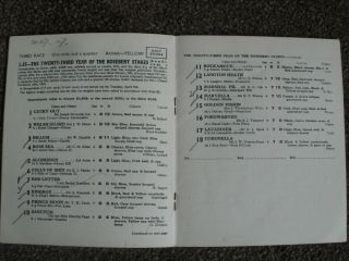 vintage Kempton park horse racing programme 7