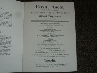 vintage Royal Ascot horse racing programmes set 1970 2