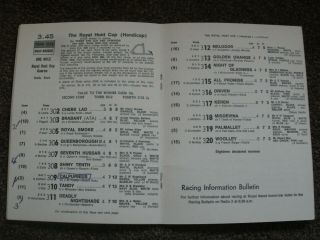 vintage Royal Ascot horse racing programmes set 1970 5