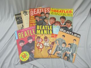 Seven Assorted Vintage The Beatles Fan Magazines