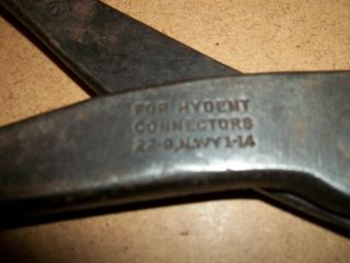 Vintage US NAVY TOOL BURNDY HyTOOL Y14MV For Hydent Connectors Crimper Pliers 3