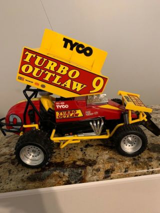 Vintage 1980’s TYCO TURBO OUTLAW R/C Sprint Car W/Remote 4