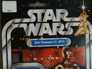 1978 Vintage Kenner Star Wars 12 Back - C C - 3PO cardback Open Bubble Please Read 2