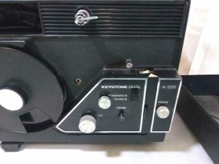 VINTAGE Keystone Dual K - 529 Movie Film Projector Metal Case Standard 8 4