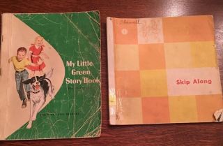 Vintage Primary Readers My Little Green Story Book,  Alice And Jerry Skip Along