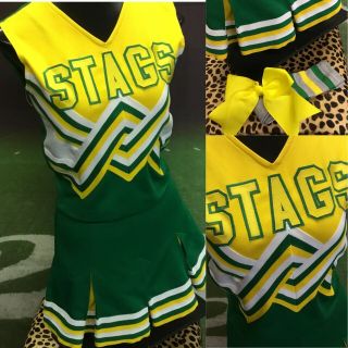 4pc Real Cheerleading Uniform Adult Sm Vintage