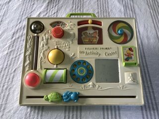Vintage Fisher Price Activity Center Baby Crib Toy Busy Board 134