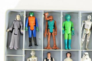 Vintage Kenner Star Wars Figure Case with 24 Figures 8