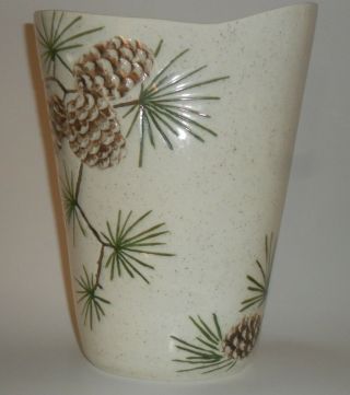 Vintage Roselane Pasadena California Pottery Pine Cone Vase