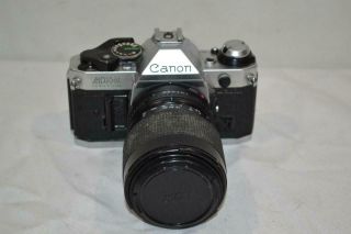 Canon Ae - 1 Program Slr 35mm Film Camera W Quantaray F70 - 200mm 1.  4 - 5.  6 Lens