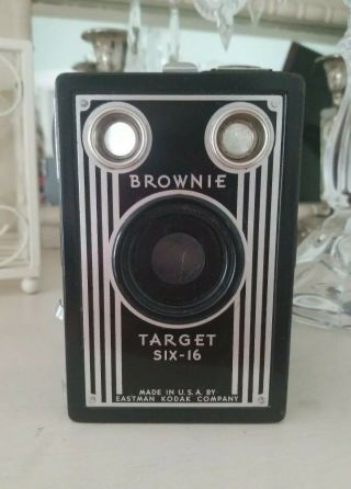 Vintage Eastman Kodak Brownie Target Six - 16 Box Camera Art Deco Style W Box