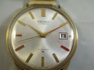 Vintage Gold Plated 17 Jewel Seiko Mens Automatic Wristwatch C1991